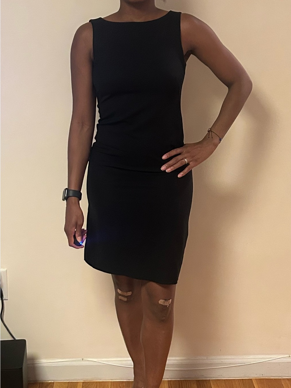 Theory Black Sleeveless Mini Sheath Dress